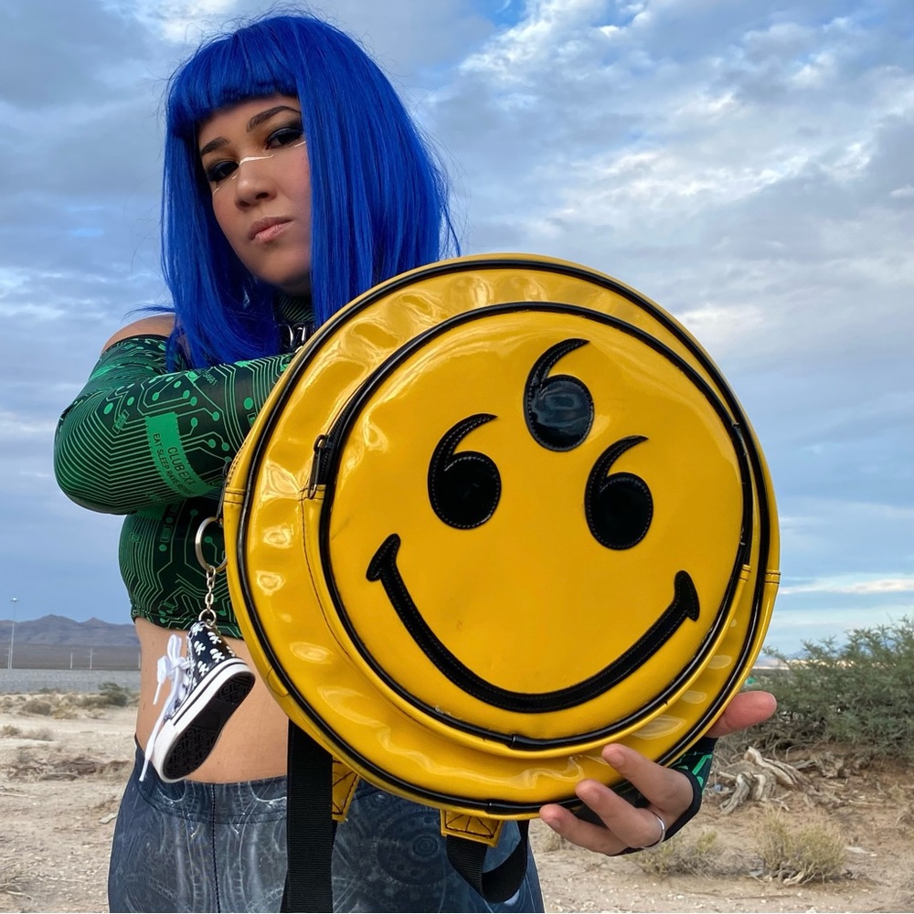 😵‍💫 UNIF 666 Smiley Backpack RARE! - Picture 3 of 13